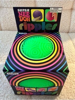 🔥Super NeeDoh Ripples XL Textured Nee Doh Ball Giant Squishy Sensory Toy- Green